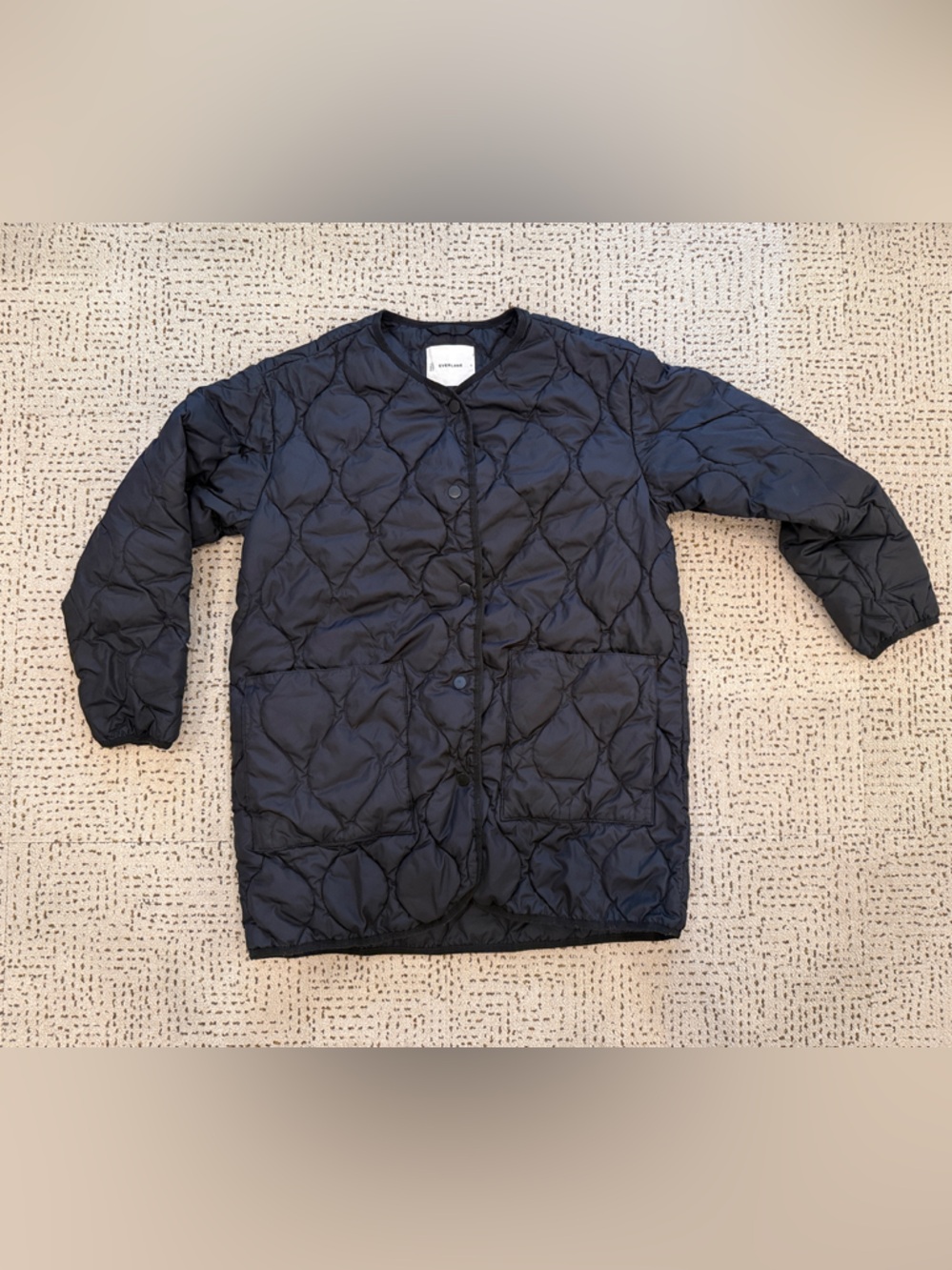 Everlane Black Quilted Jacket liner size small